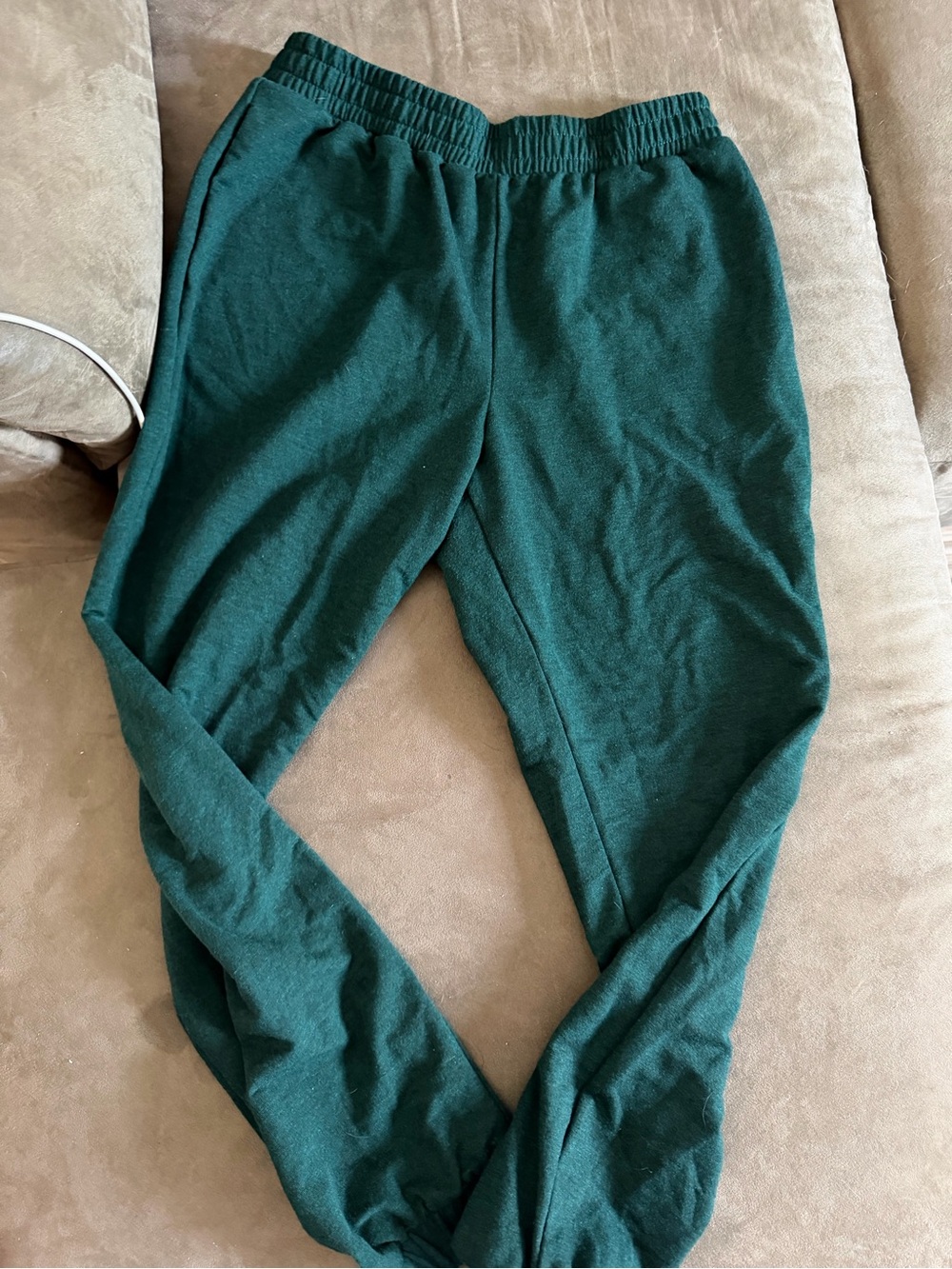 La SENZA Forest Green Elastic-Waist Joggers